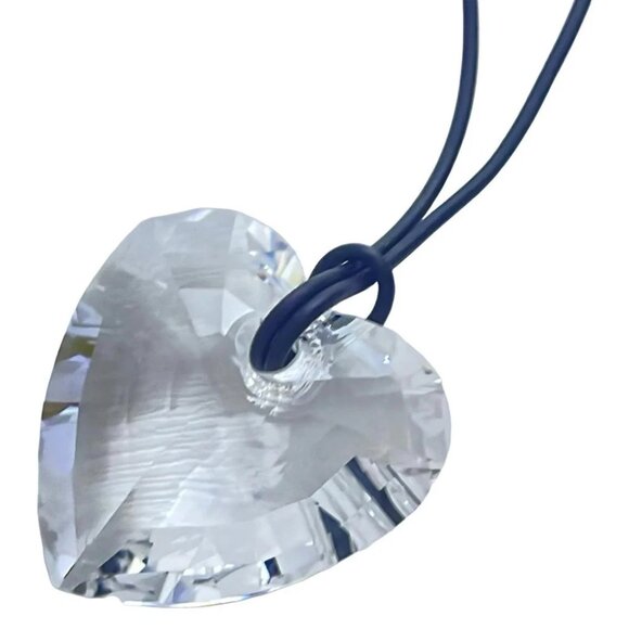 Auth SWAROVSKI - Clear Black Silver Swarovski Crystal Chemical Fiber Hardware - Picture 4 of 4